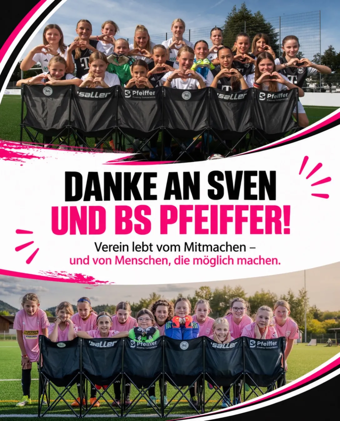 🩷🖤 DANKE, SVEN & BS PFEIFFER! ⚽